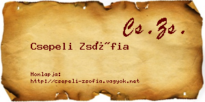 Csepeli Zsófia névjegykártya