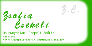 zsofia csepeli business card